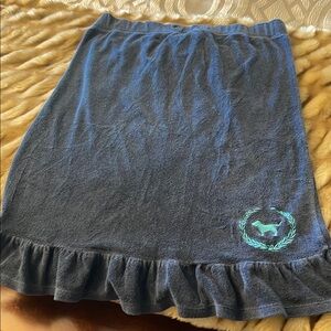 PINK Victoria's Secret vintage 08 navy blue Ruffled swim cover up